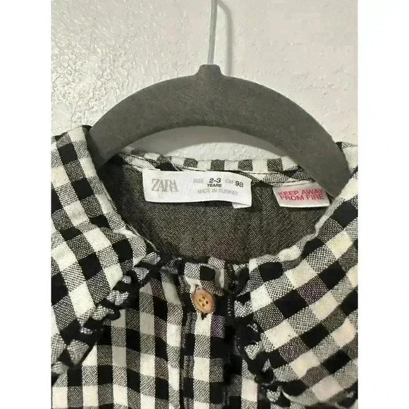 Zara Girls Dress with Peter Pan Collar, 2-3T - Picture 2 of 4